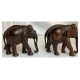Collection of Wood, Oyster Shell, and Stone Handcarved Elephants- 18 Pieces Total Collection of Wood, Oyster Shell, and Stone Handcarved Elephants- 18 Pieces Total