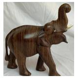 Collection of Wood, Oyster Shell, and Stone Handcarved Elephants- 18 Pieces Total Collection of Wood, Oyster Shell, and Stone Handcarved Elephants- 18 Pieces Total