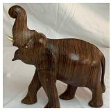 Collection of Wood, Oyster Shell, and Stone Handcarved Elephants- 18 Pieces Total Collection of Wood, Oyster Shell, and Stone Handcarved Elephants- 18 Pieces Total