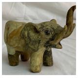 Collection of Wood, Oyster Shell, and Stone Handcarved Elephants- 18 Pieces Total Collection of Wood, Oyster Shell, and Stone Handcarved Elephants- 18 Pieces Total