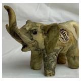 Collection of Wood, Oyster Shell, and Stone Handcarved Elephants- 18 Pieces Total Collection of Wood, Oyster Shell, and Stone Handcarved Elephants- 18 Pieces Total