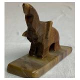 Collection of Wood, Oyster Shell, and Stone Handcarved Elephants- 18 Pieces Total Collection of Wood, Oyster Shell, and Stone Handcarved Elephants- 18 Pieces Total