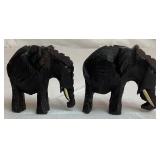 Collection of Wood, Oyster Shell, and Stone Handcarved Elephants- 18 Pieces Total Collection of Wood, Oyster Shell, and Stone Handcarved Elephants- 18 Pieces Total