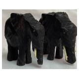 Collection of Wood, Oyster Shell, and Stone Handcarved Elephants- 18 Pieces Total Collection of Wood, Oyster Shell, and Stone Handcarved Elephants- 18 Pieces Total