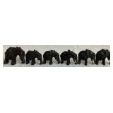 Collection of Wood, Oyster Shell, and Stone Handcarved Elephants- 18 Pieces Total Collection of Wood, Oyster Shell, and Stone Handcarved Elephants- 18 Pieces Total