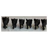 Collection of Wood, Oyster Shell, and Stone Handcarved Elephants- 18 Pieces Total Collection of Wood, Oyster Shell, and Stone Handcarved Elephants- 18 Pieces Total