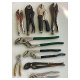 Large Assortment of Pliers, Cresent Wrenches, Locking Pliers/Ice Grips, LInesman Pliers, Channel Lock Pliers, Needle Nose Pliers, Slip Joint Pliers, Pipe Wrenches, Cresent Wrenches and more Large Assortment of Pliers, Cresent Wrenches, Locking Pliers/Ice Grips, LInesman Pliers, Channel Lock Pliers, Needle Nose Pliers, Slip Joint Pliers, Pipe Wrenches, Cresent Wrenches and more