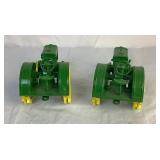 Pair of John Deere Die Cast Metal Ertl Model C Tractors from 1993 Two Cylinder Center Grand Opening Made in USA