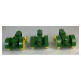 Bundle of 3 Vintage Ertl John Deere Die Cast 1923 Steel Wheel Tractors - One with Box