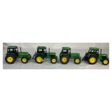 Bundle of Vintage John Deere Die Cast Utility Farm Tractors - 3140, 3350 and 4040
