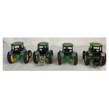 Bundle of Vintage John Deere Die Cast Utility Farm Tractors - 3140, 3350 and 4040