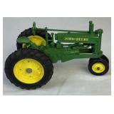 Trio of Die Cast John Deere Tractors - Model A, Model B and Model A Unstyled with Narrow Front