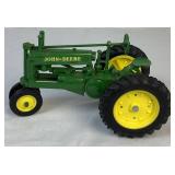 Trio of Die Cast John Deere Tractors - Model A, Model B and Model A Unstyled with Narrow Front
