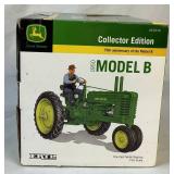 Trio of Die Cast John Deere Tractors - Model A, Model B and Model A Unstyled with Narrow Front