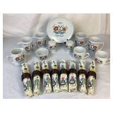 Vintage Scandinavian Servingware Collection: Includes- 8 Cloth Napkins with Wooden Rings and Berggren Dinnerware - 4 Coffee Cups, 2 Tea Cups, Salt & Pepper Shakers, Cream & Sugar, and 7.5" Plate Vintage Scandinavian Servingware Collection: Includes- 8 Cloth Napkins with Wooden Rings and Berggren Dinnerware - 4 Coffee Cups, 2 Tea Cups, Salt & Pepper Shakers, Cream & Sugar, and 7.5" Plate