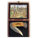 Collection of 6 John Wayne Commemerative Knife Sets and 1 Cowboy Knife Collection of 6 John Wayne Commemerative Knife Sets and 1 Cowboy Knife