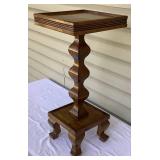 Vintage Oak Display Pedestal