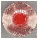 Set of 11 Morgantown Seneca Driftwood Red Footed Crinkle Goblets