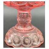 Vintage L.E. Smith Pale Pink Moon and Stars Large Compote Dish - 10"H x 6.25"W Vintage L.E. Smith Pale Pink Moon and Stars Large Compote Dish - 10"H x 6.25"W