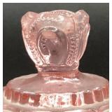 Vintage L.E. Smith Pale Pink Moon and Stars Large Compote Dish - 10"H x 6.25"W Vintage L.E. Smith Pale Pink Moon and Stars Large Compote Dish - 10"H x 6.25"W