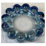 Vintage Pink/Blue BoopieBubble Glass MCM Ashtray Set of 3 Vintage Pink/Blue BoopieBubble Glass MCM Ashtray Set of 3