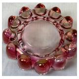Vintage Pink/Blue BoopieBubble Glass MCM Ashtray Set of 3 Vintage Pink/Blue BoopieBubble Glass MCM Ashtray Set of 3