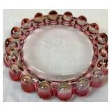 Vintage Pink/Blue BoopieBubble Glass MCM Ashtray Set of 3 Vintage Pink/Blue BoopieBubble Glass MCM Ashtray Set of 3