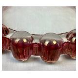 Vintage Pink/Blue BoopieBubble Glass MCM Ashtray Set of 3 Vintage Pink/Blue BoopieBubble Glass MCM Ashtray Set of 3