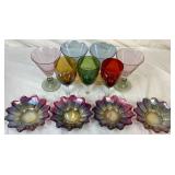 Collection of Multicolor Hues MCM Glassware Collection of Multicolor Hues MCM Glassware