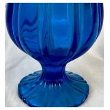 Assortment of Vintage Blue Glass Decor - Includes 2 Vases and 3 Candy Bowls Assortment of Vintage Blue Glass Decor - Includes 2 Vases and 3 Candy Bowls