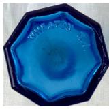 Assortment of Vintage Blue Glass Decor - Includes 2 Vases and 3 Candy Bowls Assortment of Vintage Blue Glass Decor - Includes 2 Vases and 3 Candy Bowls