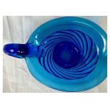 Assortment of Vintage Blue Glass Decor - Includes 2 Vases and 3 Candy Bowls Assortment of Vintage Blue Glass Decor - Includes 2 Vases and 3 Candy Bowls