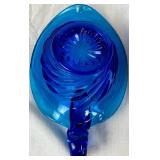 Assortment of Vintage Blue Glass Decor - Includes 2 Vases and 3 Candy Bowls Assortment of Vintage Blue Glass Decor - Includes 2 Vases and 3 Candy Bowls