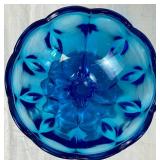 Assortment of Vintage Blue Glass Decor - Includes 2 Vases and 3 Candy Bowls Assortment of Vintage Blue Glass Decor - Includes 2 Vases and 3 Candy Bowls