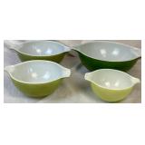 Vintage Pyrex Cinderella Nesting Green Bowl 4 Piece Set Vintage Pyrex Cinderella Nesting Green Bowl 4 Piece Set