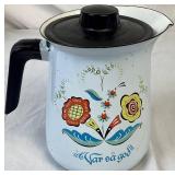 Set of 3 Vintage Berggren Enamelware - Includes: Steamer Pot, Small Coffee Pot, and Large Coffee Pot Set of 3 Vintage Berggren Enamelware - Includes: Steamer Pot, Small Coffee Pot, and Large Coffee Pot