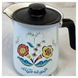 Set of 3 Vintage Berggren Enamelware - Includes: Steamer Pot, Small Coffee Pot, and Large Coffee Pot Set of 3 Vintage Berggren Enamelware - Includes: Steamer Pot, Small Coffee Pot, and Large Coffee Pot