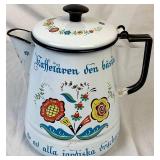 Set of 3 Vintage Berggren Enamelware - Includes: Steamer Pot, Small Coffee Pot, and Large Coffee Pot Set of 3 Vintage Berggren Enamelware - Includes: Steamer Pot, Small Coffee Pot, and Large Coffee Pot
