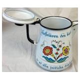 Set of 3 Vintage Berggren Enamelware - Includes: Steamer Pot, Small Coffee Pot, and Large Coffee Pot Set of 3 Vintage Berggren Enamelware - Includes: Steamer Pot, Small Coffee Pot, and Large Coffee Pot