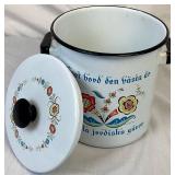 Set of 3 Vintage Berggren Enamelware - Includes: Steamer Pot, Small Coffee Pot, and Large Coffee Pot Set of 3 Vintage Berggren Enamelware - Includes: Steamer Pot, Small Coffee Pot, and Large Coffee Pot