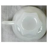 Vintage Fire King Anchor Hocking Gold Trimmed Milk Glass Dinnerware Set Vintage Fire King Anchor Hocking Gold Trimmed Milk Glass Dinnerware Set