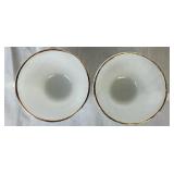 Vintage Fire King Anchor Hocking Gold Trimmed Milk Glass Dinnerware Set Vintage Fire King Anchor Hocking Gold Trimmed Milk Glass Dinnerware Set