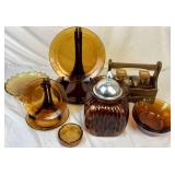 Vintage Amber Glass Collection - Includes 13 Pieces Vintage Amber Glass Collection - Includes 13 Pieces