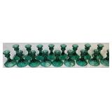 Set of 17 Vintage Emerald Green 1960 Set of 17 Vintage Emerald Green 1960