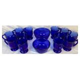 Cobalt Blue Anchor Hocking Bundle- Includes 12 Glass Coffee Mugs and 1 Qt and 1.5 Qt Nesting Bowls Cobalt Blue Anchor Hocking Bundle- Includes 12 Glass Coffee Mugs and 1 Qt and 1.5 Qt Nesting Bowls