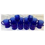 Cobalt Blue Anchor Hocking Bundle- Includes 12 Glass Coffee Mugs and 1 Qt and 1.5 Qt Nesting Bowls Cobalt Blue Anchor Hocking Bundle- Includes 12 Glass Coffee Mugs and 1 Qt and 1.5 Qt Nesting Bowls