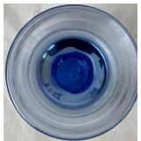 Set of 18 Vintage Libby Glass Sirrus Pattern Blue Transucent Water Goblets and Coordinating Blue Glass Pitcher Set of 18 Vintage Libby Glass Sirrus Pattern Blue Transucent Water Goblets and Coordinating Blue Glass Pitcher