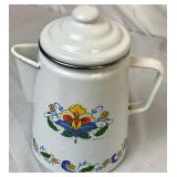 Vintage Collection of Enameled Coffee Pots Vintage Collection of Enameled Coffee Pots