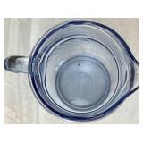 Set of 18 Vintage Libby Glass Sirrus Pattern Blue Transucent Water Goblets and Coordinating Blue Glass Pitcher Set of 18 Vintage Libby Glass Sirrus Pattern Blue Transucent Water Goblets and Coordinating Blue Glass Pitcher