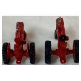 Collection of Miniature Die Cast Farmall Tractors and Implements